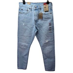 Levi's Womens 501 Skinny Jeans Sz 27/28 Light Wash NWT Buttonfly Casual Denim